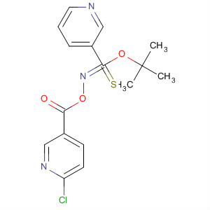 141452-42-8  3-Pyridinecarboximidothioic acid,N-[[(6-chloro-3-pyridinyl)carbonyl]oxy]-, 1,1-dimethylethyl ester