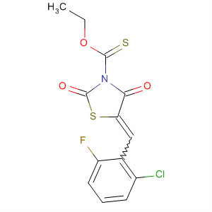 141479-33-6  3-Thiazolidinecarbothioic acid,5-[(2-chloro-6-fluorophenyl)methylene]-2,4-dioxo-, S-ethyl ester