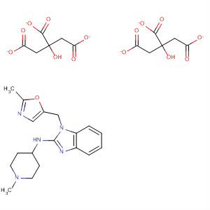 141568-02-7  1H-Benzimidazol-2-amine,1-[(2-methyl-5-oxazolyl)methyl]-N-(1-methyl-4-piperidinyl)-,2-hydroxy-1,2,3-propanetricarboxylate (1:2)