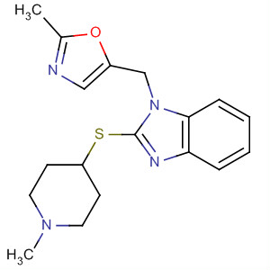 141568-83-4  1H-Benzimidazole,1-[(2-methyl-5-oxazolyl)methyl]-2-[(1-methyl-4-piperidinyl)thio]-