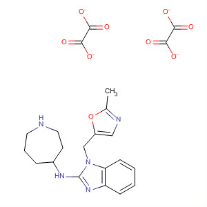 141569-25-7  1H-Benzimidazol-2-amine,N-(hexahydro-1H-azepin-4-yl)-1-[(2-methyl-5-oxazolyl)methyl]-,ethanedioate (1:2)