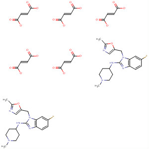 141569-35-9  1H-Benzimidazol-2-amine,6-fluoro-1-[(2-methyl-5-oxazolyl)methyl]-N-(1-methyl-4-piperidinyl)-,(E)-2-butenedioate (2:5)