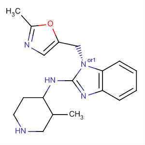 141569-36-0  1H-Benzimidazol-2-amine,1-[(2-methyl-5-oxazolyl)methyl]-N-(3-methyl-4-piperidinyl)-, cis-
