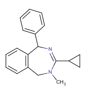 142150-87-6  1H-2,4-Benzodiazepine, 3-cyclopropyl-4,5-dihydro-4-methyl-1-phenyl-