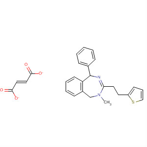 142151-09-5  1H-2,4-Benzodiazepine,4,5-dihydro-4-methyl-1-phenyl-3-[2-(2-thienyl)ethyl]-, (E)-2-butenedioate(1:1)