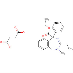 142152-06-5  1H-2,4-Benzodiazepine-1-carboxylic acid,3-ethyl-4,5-dihydro-4-methyl-1-phenyl-, ethyl ester, (E)-2-butenedioate(1:1)