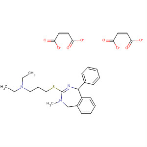 142152-99-6  1-Propanamine,3-[(4,5-dihydro-4-methyl-1-phenyl-1H-2,4-benzodiazepin-3-yl)thio]-N,N-diethyl-, (Z)-2-butenedioate (1:2)
