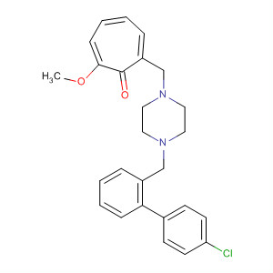 142223-63-0  2,4,6-Cycloheptatrien-1-one,2-[[4-[(4-chlorophenyl)phenylmethyl]-1-piperazinyl]methyl]-7-methoxy-