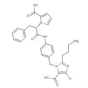 142245-32-7  1H-Imidazole-5-carboxylic acid,2-butyl-1-[[4-[[2-(2-carboxy-1H-pyrrol-1-yl)-1-oxo-3-phenylpropyl]amino]phenyl]methyl]-4-chloro-, (S)-
