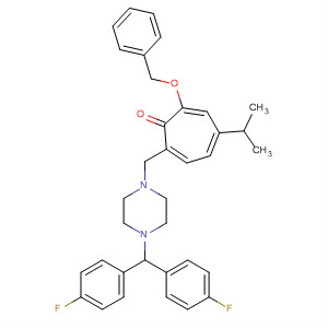 142245-57-6  2,4,6-Cycloheptatrien-1-one,7-[[4-[bis(4-fluorophenyl)methyl]-1-piperazinyl]methyl]-4-(1-methylethyl)-2-(phenylmethoxy)-