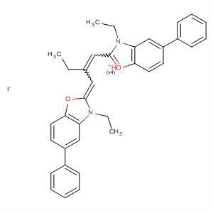 14331-21-6  Benzoxazolium,3-ethyl-2-[2-[(3-ethyl-5-phenyl-2(3H)-benzoxazolylidene)methyl]-1-butenyl]-5-phenyl-, iodide