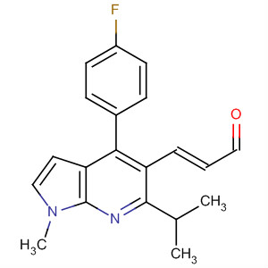 140640-95-5  2-Propenal,3-[4-(4-fluorophenyl)-1-methyl-6-(1-methylethyl)-1H-pyrrolo[2,3-b]pyridin-5-yl]-, (E)-