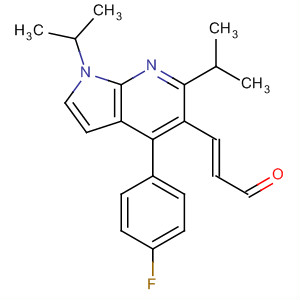 140640-96-6  2-Propenal,3-[4-(4-fluorophenyl)-1,6-bis(1-methylethyl)-1H-pyrrolo[2,3-b]pyridin-5-yl]-, (E)-