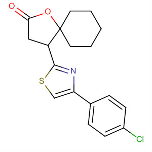 140650-89-1  1-Oxaspiro[4.5]decan-2-one, 4-[4-(4-chlorophenyl)-2-thiazolyl]-