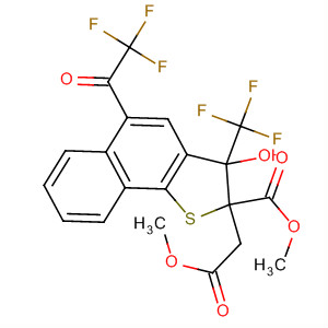 140666-93-9  Naphtho[1,2-b]thiophene-2-acetic acid,2,3-dihydro-3-hydroxy-2-(methoxycarbonyl)-5-(trifluoroacetyl)-3-(trifluoromethyl)-, methyl ester