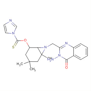 140674-31-3  1H-Imidazole-1-carbothioic acid,O-[7-[(3-amino-3,4-dihydro-4-oxo-2-quinazolinyl)methyl]-4,4,6-trimethyl-7-azabicyclo[4.1.0]hept-2-yl] ester