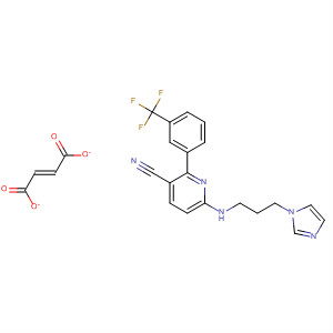 140692-65-5  3-Pyridinecarbonitrile,6-[[3-(1H-imidazol-1-yl)propyl]amino]-2-[3-(trifluoromethyl)phenyl]-,(E)-2-butenedioate (1:1)