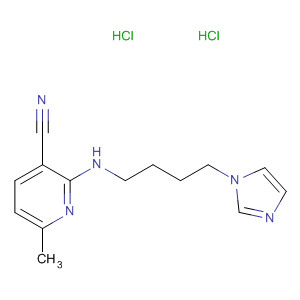 140692-69-9  3-Pyridinecarbonitrile, 2-[[4-(1H-imidazol-1-yl)butyl]amino]-6-methyl-,dihydrochloride