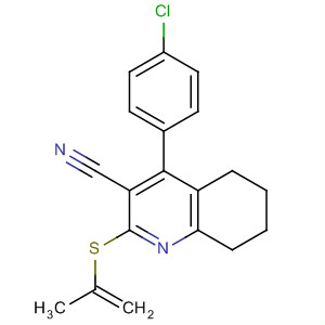 140709-01-9  3-Quinolinecarbonitrile,4-(4-chlorophenyl)-5,6,7,8-tetrahydro-2-(2-propenylthio)-