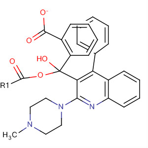140842-11-1  3-Quinolinemethanol, 2-(4-methyl-1-piperazinyl)-4-phenyl-, benzoate(ester)