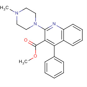 140858-36-2  3-Quinolinecarboxylic acid, 2-(4-methyl-1-piperazinyl)-4-phenyl-, methylester