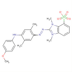 140867-21-6  1H-Benzimidazolium,2-[[4-[(4-methoxyphenyl)amino]-2,5-dimethylphenyl]azo]-1,3-dimethyl-,perchlorate