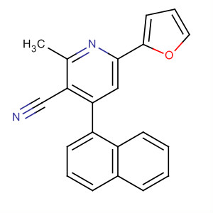 140885-69-4  3-Pyridinecarbonitrile, 6-(2-furanyl)-2-methyl-4-(1-naphthalenyl)- 140885-69-4  3-Pyridinecarbonitrile, 6-(2-furanyl)-2-methyl-4-(1-naphthalenyl)-