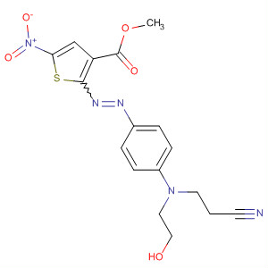 140899-47-4  3-Thiophenecarboxylic acid,2-[[4-[(2-cyanoethyl)(2-hydroxyethyl)amino]phenyl]azo]-5-nitro-, methylester