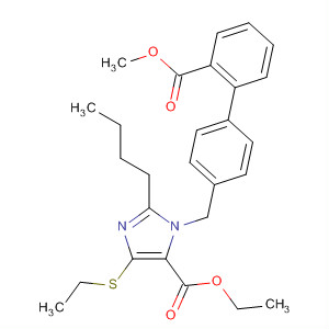 140916-78-5  1H-Imidazole-5-carboxylic acid,2-butyl-4-(ethylthio)-1-[[2'-(methoxycarbonyl)[1,1'-biphenyl]-4-yl]methyl]-,ethyl ester