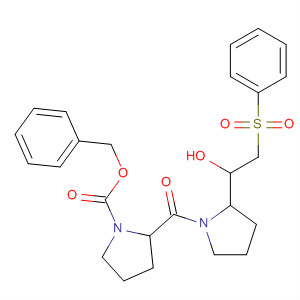140942-61-6  1-Pyrrolidinecarboxylic acid,2-[[2-[1-hydroxy-2-(phenylsulfonyl)ethyl]-1-pyrrolidinyl]carbonyl]-,phenylmethyl ester