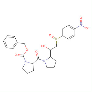140942-76-3  1-Pyrrolidinecarboxylic acid,2-[[2-[1-hydroxy-2-[(4-nitrophenyl)sulfinyl]ethyl]-1-pyrrolidinyl]carbonyl]-,phenylmethyl ester