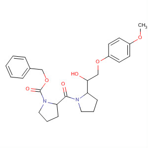 140942-83-2  1-Pyrrolidinecarboxylic acid,2-[[2-[1-hydroxy-2-(4-methoxyphenoxy)ethyl]-1-pyrrolidinyl]carbonyl]-,phenylmethyl ester