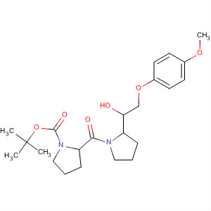 140942-88-7  1-Pyrrolidinecarboxylic acid,2-[[2-[1-hydroxy-2-(4-methoxyphenoxy)ethyl]-1-pyrrolidinyl]carbonyl]-,1,1-dimethylethyl ester