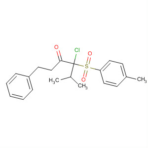 141036-85-3  3-Hexanone, 4-chloro-5-methyl-4-[(4-methylphenyl)sulfonyl]-1-phenyl-