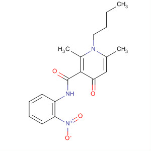141055-80-3  3-Pyridinecarboxamide,1-butyl-1,4-dihydro-2,6-dimethyl-N-(2-nitrophenyl)-4-oxo- 141055-80-3  3-Pyridinecarboxamide,1-butyl-1,4-dihydro-2,6-dimethyl-N-(2-nitrophenyl)-4-oxo-