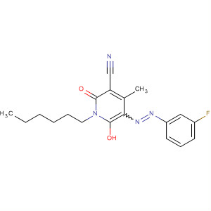141061-77-0  3-Pyridinecarbonitrile,5-[(3-fluorophenyl)azo]-1-hexyl-1,2-dihydro-6-hydroxy-4-methyl-2-oxo-
