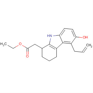 141114-08-1  1H-Carbazole-1-acetic acid,2,3,4,9-tetrahydro-6-hydroxy-5-(2-propenyl)-, ethyl ester