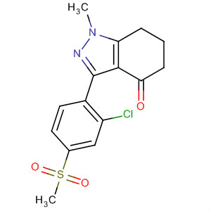 141125-59-9  4H-Indazol-4-one,3-[2-chloro-4-(methylsulfonyl)phenyl]-1,5,6,7-tetrahydro-1-methyl-