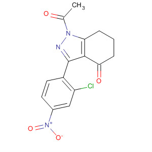 141125-72-6  4H-Indazol-4-one,1-acetyl-3-(2-chloro-4-nitrophenyl)-1,5,6,7-tetrahydro-