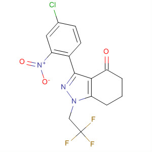 141125-74-8  4H-Indazol-4-one,3-(4-chloro-2-nitrophenyl)-1,5,6,7-tetrahydro-1-(2,2,2-trifluoroethyl)-