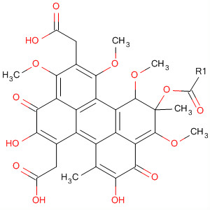 139893-67-7  1,12-Perylenediacetic acid,3,10-dihydro-2,11-dihydroxy-4,6,7,9-tetramethoxy-3,10-dioxo-, dimethylester, (S)-