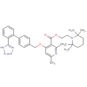 139958-47-7  3-Pyridinecarboxylic acid,2,6-dimethyl-4-[[2'-(1H-tetrazol-5-yl)[1,1'-biphenyl]-4-yl]methoxy]-,2-(2,2,6,6-tetramethyl-1-piperidinyl)ethyl ester