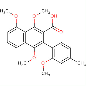 139976-10-6  2-Naphthalenecarboxylic acid,1,4,8-trimethoxy-3-(2-methoxy-4-methylphenyl)-