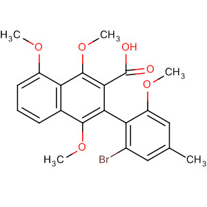 139976-13-9  2-Naphthalenecarboxylic acid,3-(2-bromo-6-methoxy-4-methylphenyl)-1,4,8-trimethoxy-