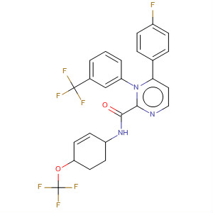 139991-66-5  3-Pyridazinecarboxamide,6-(4-fluorophenyl)-1,4,5,6-tetrahydro-N-[4-(trifluoromethoxy)phenyl]-1-[3-(trifluoromethyl)phenyl]-