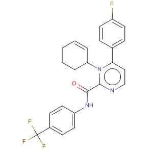139991-74-5  3-Pyridazinecarboxamide,6-(4-fluorophenyl)-1,4,5,6-tetrahydro-1-phenyl-N-[4-(trifluoromethyl)phenyl]-