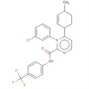 139991-81-4  3-Pyridazinecarboxamide,1-(3-chlorophenyl)-1,4,5,6-tetrahydro-6-(4-methylphenyl)-N-[4-(trifluoromethyl)phenyl]-