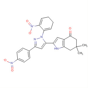 139996-78-4  4H-Indol-4-one,2-[4,5-dihydro-1-(nitrophenyl)-3-(4-nitrophenyl)-1H-pyrazol-5-yl]-1,5,6,7-tetrahydro-6,6-dimethyl-