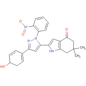 139996-80-8  4H-Indol-4-one,2-[4,5-dihydro-3-(4-hydroxyphenyl)-1-(nitrophenyl)-1H-pyrazol-5-yl]-1,5,6,7-tetrahydro-6,6-dimethyl-