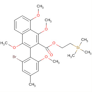 140110-69-6  2-Naphthalenecarboxylic acid,3-(2-bromo-6-methoxy-4-methylphenyl)-1,4,8-trimethoxy-,2-(trimethylsilyl)ethyl ester